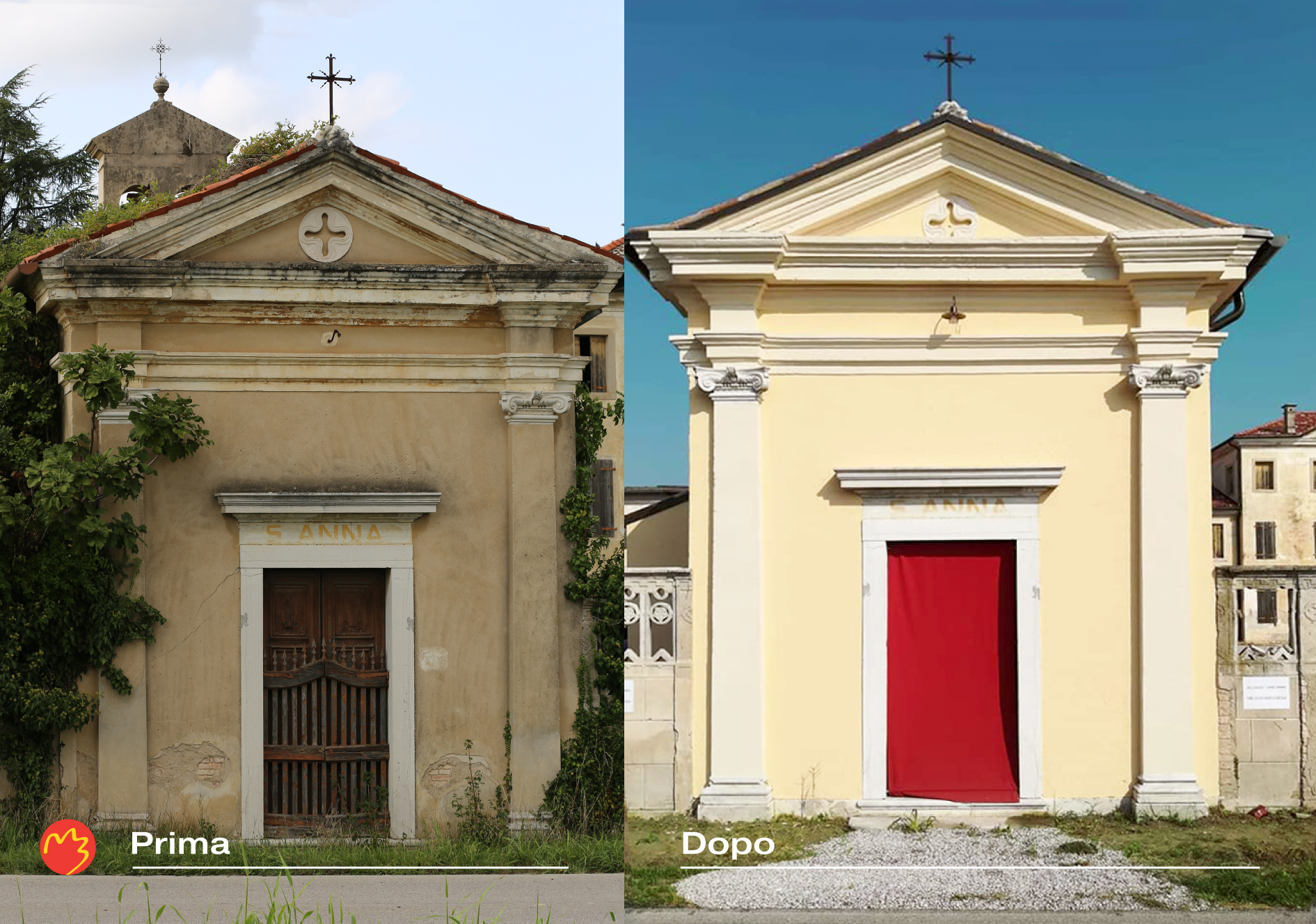 Read more about the article Restauro della chiesa di sant’Anna con l’utilizzo di pittura a calce naturale